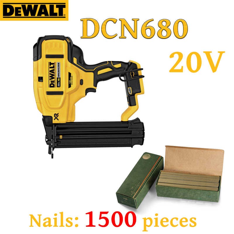 Pistol de unghii electric fără perii Dewalt DCN680, baterie cu litiu 20V (1500 cuie gratuite)